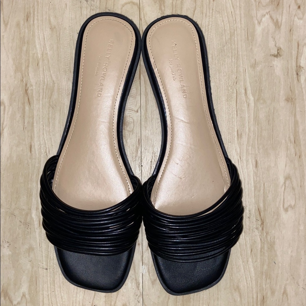 Flat Black Kelly Rowland Slides
